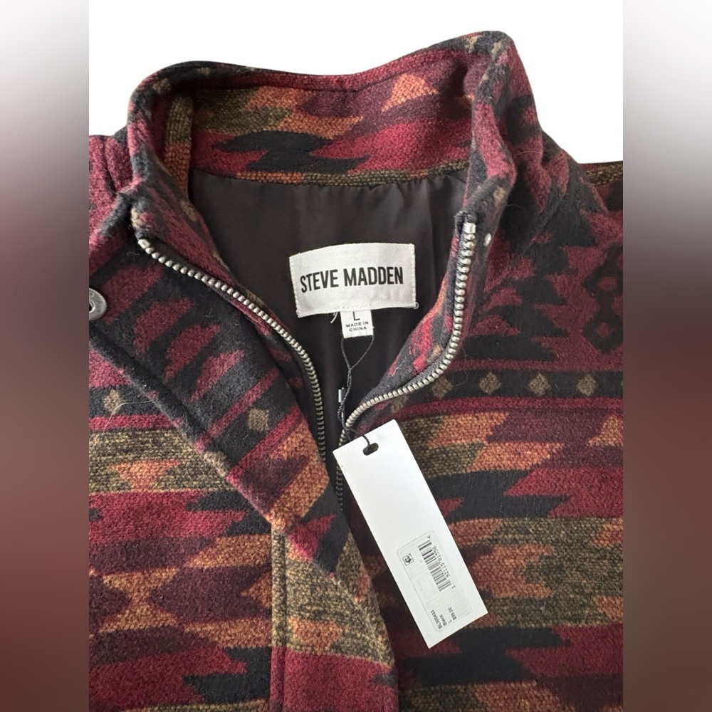 Steve Madden Multicolor Patterned Pea Coat - Picture 4 of 13